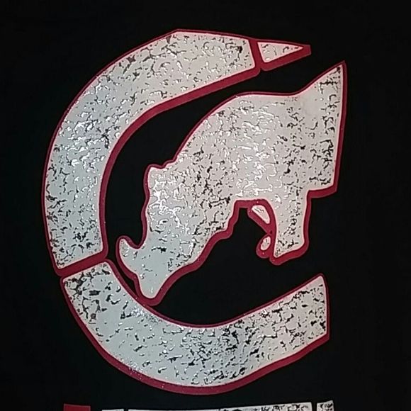 Ecko unltd black red white t-shirt rhino rawthentic tee shirt men's small NWT - Picture 3 of 7